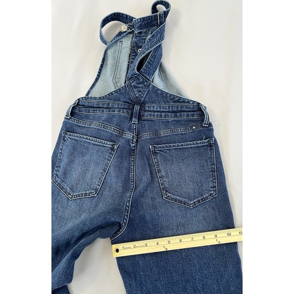 Lucky Brand Women's Overalls/Jeans 6/28 Bridget Crop Flared Dark Blue Denim Y2K - Picture 16 of 16